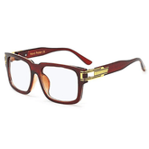 James Vintage Desgier Square Frame Rectangle Frames Southood C2 tea clear